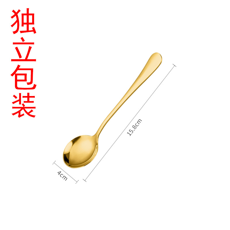 Cuillère à dessert jetable en acier inoxydable pour potage_voghion.com