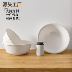厚いプラスチック家庭用洗面器マルチサイズ多色寮用洗濯ボウル工場卸売りピンク白色青