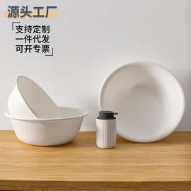 加厚塑料家用洗脸盆多尺寸多色宿舍用洗衣盆工厂批发粉色白色蓝色