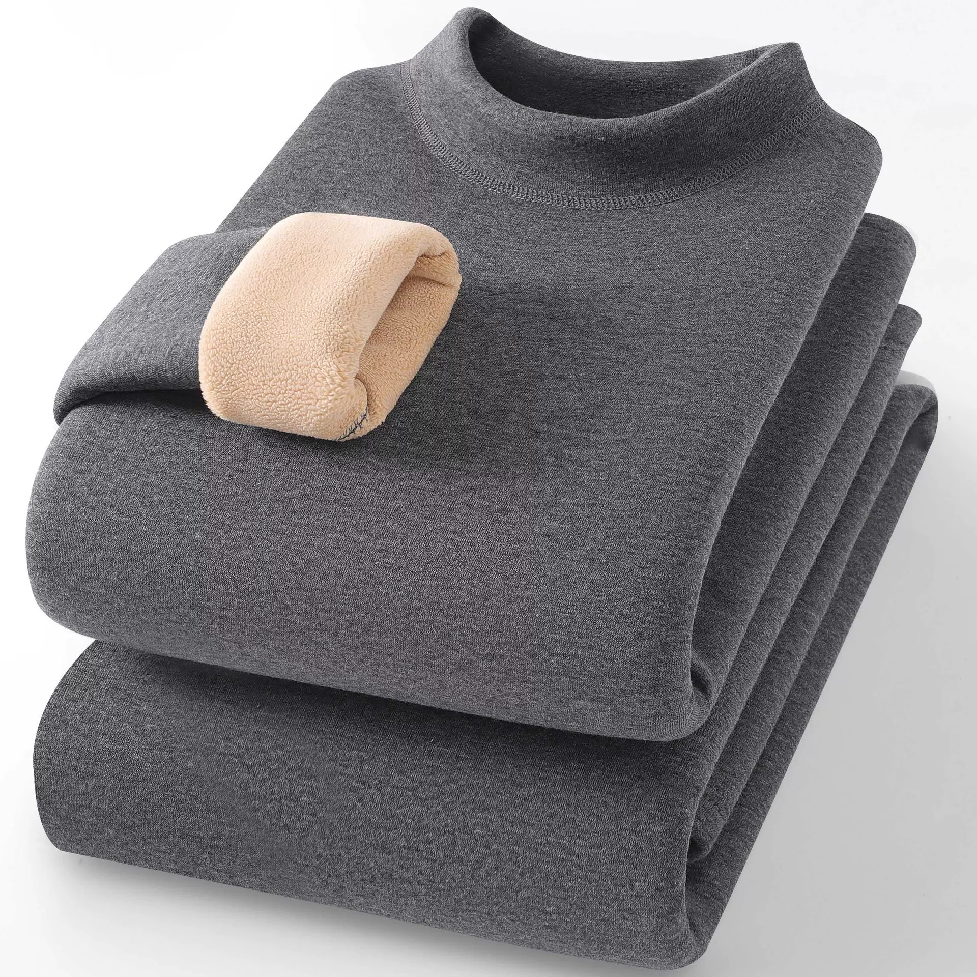 【羊羔绒】秋冬季男士纯棉保暖内衣套装加绒加厚防寒发热秋衣秋裤