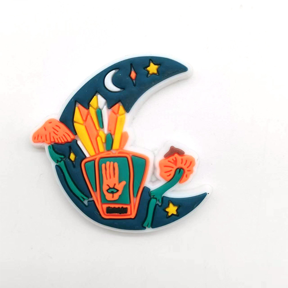 Bruja serie zapatos flor zapato hebilla PVC goma suave dibujos animados hebilla decorativa agujero zapatos pulsera con zapatos de jardín Accesorios