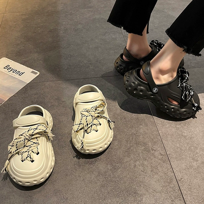 Женская пещерная обувь для летней одежды на открытом воздухе, чтобы носить сандалии на рынке, мужские тапочки, женские толстые донные буксиры оптом