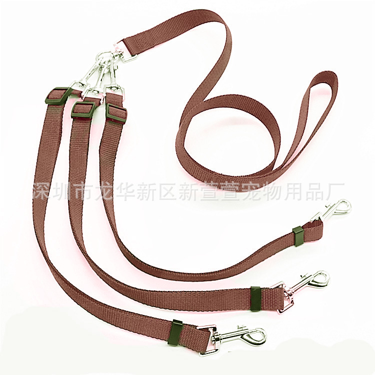 Suministro transfronterizo cuerda para mascotas mascota perro de tres cabezas cuerda para caminar un arrastre dos arrastre tres cuerda de tracción ajustable perro desmontable