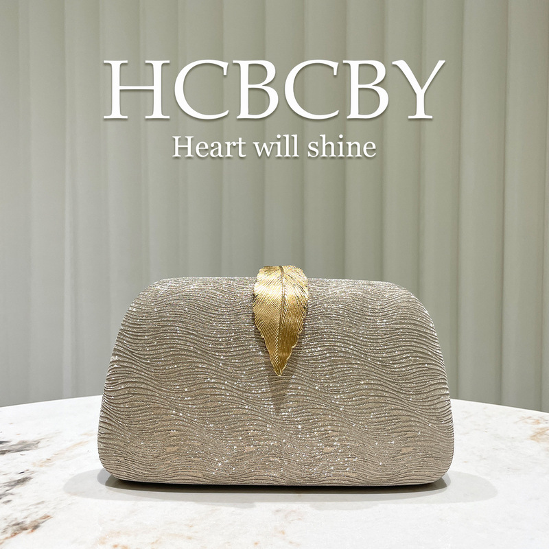 Gold Glitter Stripe Leaf Clasp Evening Bag for Women, Fashionable and Elegant Clutch Bag, Socialite Small Square Bag Gold Glitter Stripe Leaf Clasp Evening Bag for Women, Fashionable and Elegant Clutch Bag, Socialite Small Square Bag