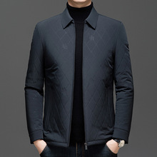 品牌中年男士棉服厚款保暖翻领爸爸装2025冬季休闲防寒棉衣外套