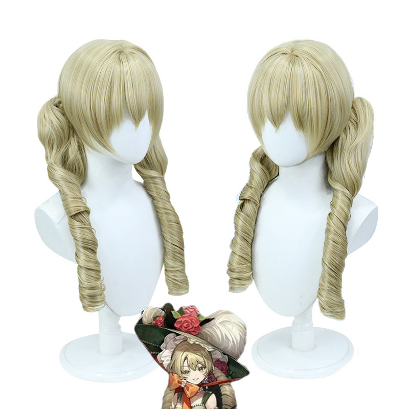 Floating Art Return to the Future 1999 Sufby Cos Wig Double Ponytail Roman Curly High Temperature Silk Cosplay Fake Hair