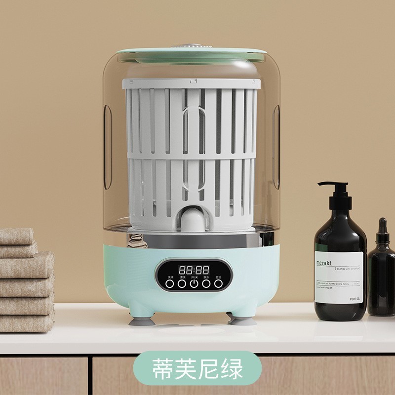迷你涡轮洗衣机内衣洗衣杯洗脱一体小型充电便携式洗袜子洗内裤专|undefined