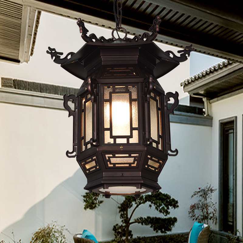 中式仿复古吊灯室户外寺院凉亭子屋檐长廊庭院门头防水过道宫灯笼