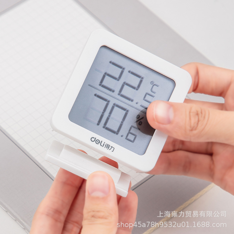 델리 온도 및 습도 측정기 8838 다기능 전자 온도 및 습도 측정기 침실 온도 및 습도 홈 베이비 룸 알람 시계