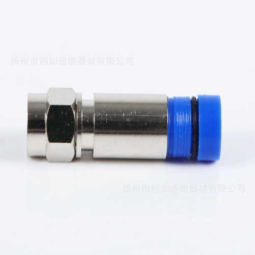 Wholesale RG6 RF coaxial 75-5 push-in compression F-type RF coaxial connector adapter with imperial metric F-to-F conversion