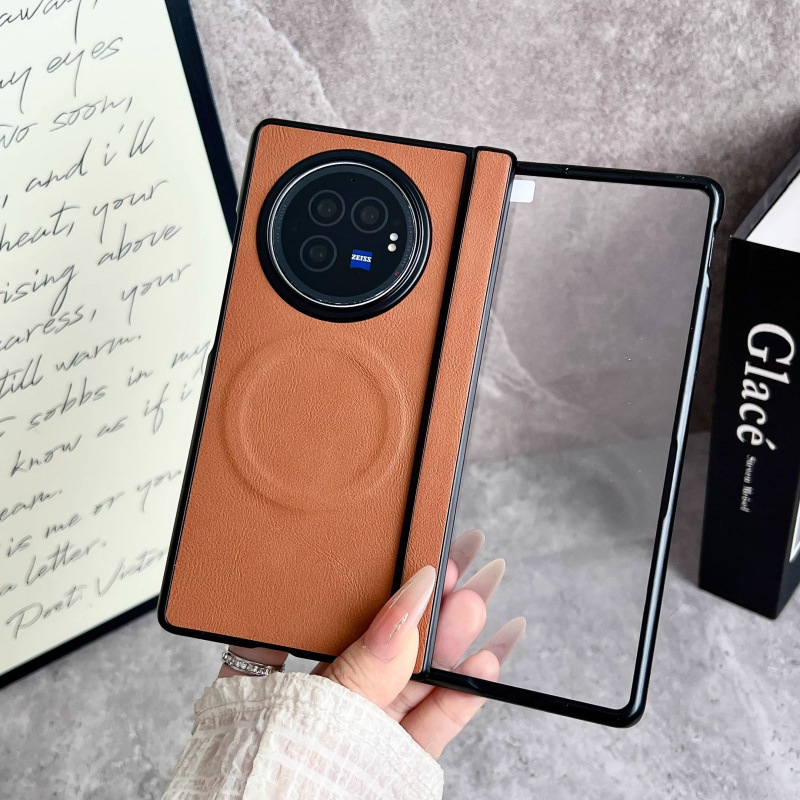 Shell and Film Integrated Suitable for Vivoxfold3 Mobile Phone Case Pro Foldableing Screen Sheepskin All-Inclusive Anti-Fall Protective Cover Trendy