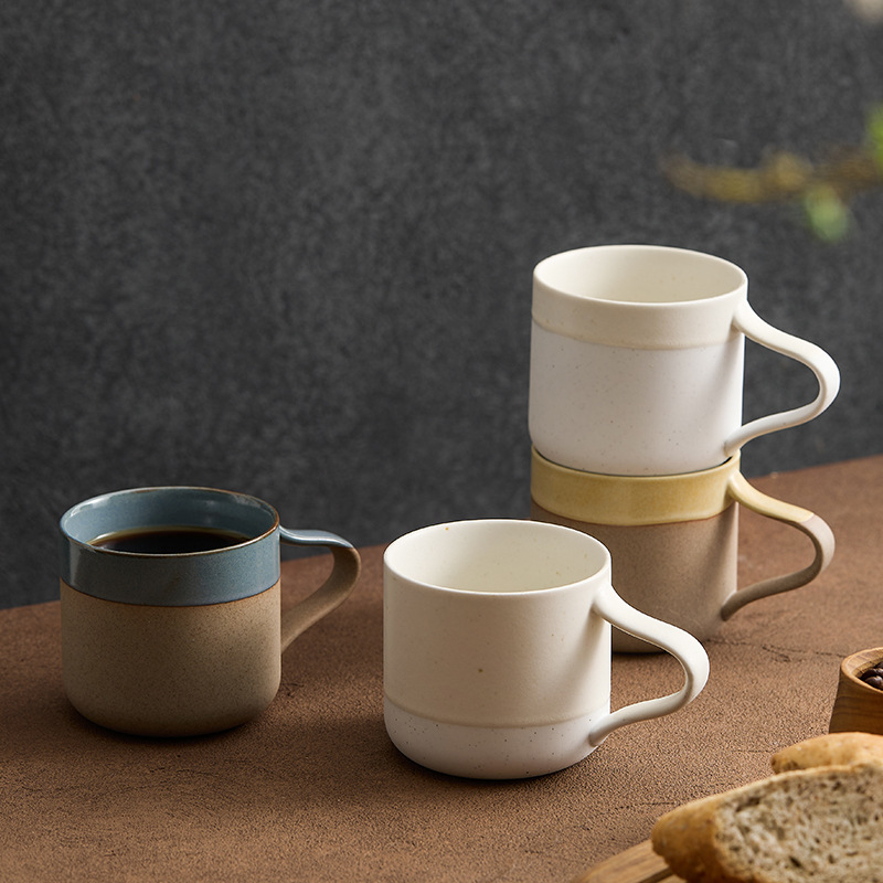 Taza de mango en forma de U con montañas y ríos, taza de alto valor, taza de pareja, regalo de mano, taza de cerámica Dehua, regalo al por mayor