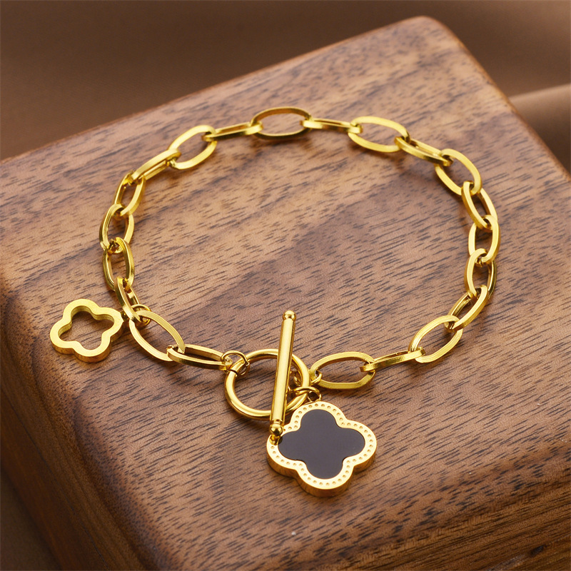 Joyas transfronterizas europeas y americanas Pulsera de acero de titanio de todo fósforo Versión coreana del temperamento bohemio Pulsera de acero de titanio que no se desvanece Joyería femenina