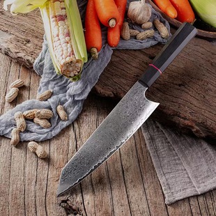 Octagonal Handle Cutter Small Vegetable Cutter Cross-border Damascus Steel VG10 Steel Sharp Durable Japanese Small Vegetable Cutter