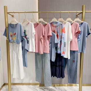 衣之庄园2022夏款新款女针织T恤舒适防晒衣大码长裤品牌直播尾货