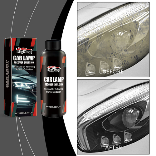 Rayhong Car Headlight Care Polish, Headlight Decontamination Dustproof Reconditioning Scratch Car Paint Care Agent