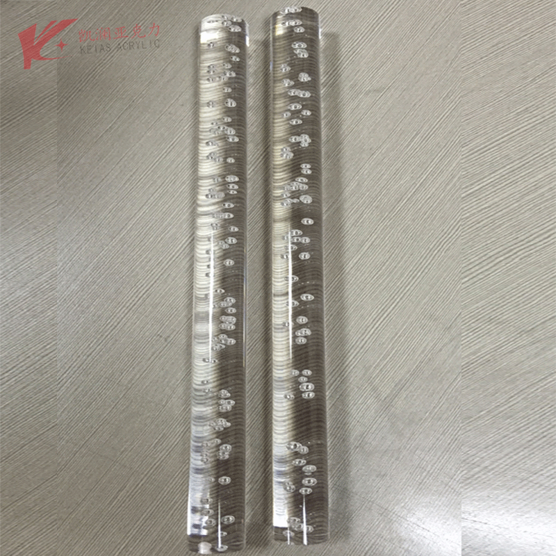 有机玻璃PMMA水晶灯饰导光棒 亚克力透明小圆棒气泡棒材 直径50mm