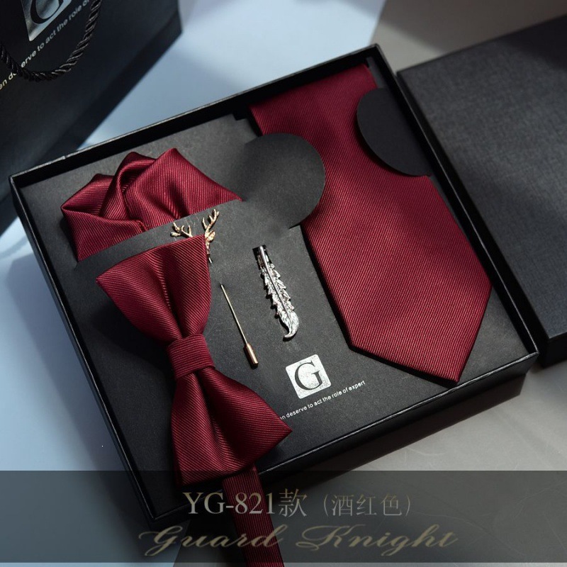 Caja de regalos de boda de novio formal europeo y americano corbata casual coreana para niños regalos de San Valentín sin golpear image 26