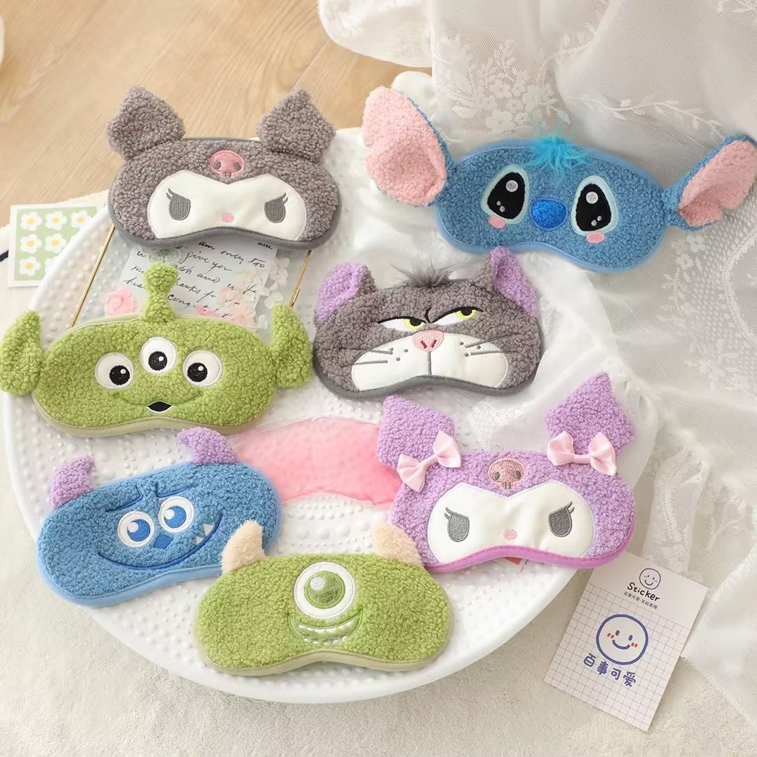 Cute cartoon breathable sleep mask for traveling