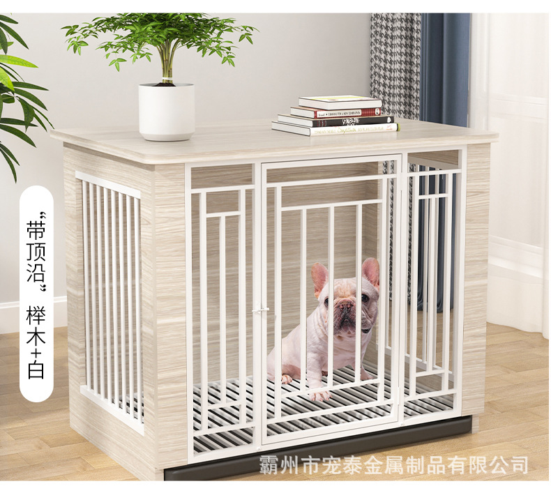 厂家批发实木狗笼子小型犬木质狗笼中型犬带厕所分离宠物笼狗别墅-阿里巴巴