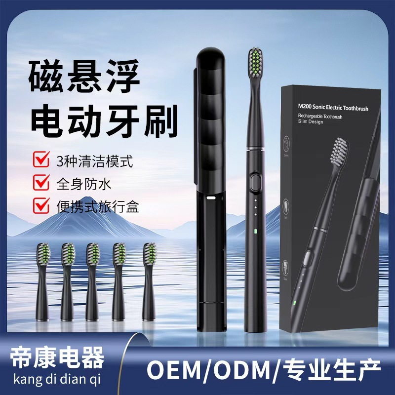 국경 간 휴대용 성인 전기 칫솔 자기 부상 충전식 가정용 소닉 진동 긴 내구성 커플 칫솔