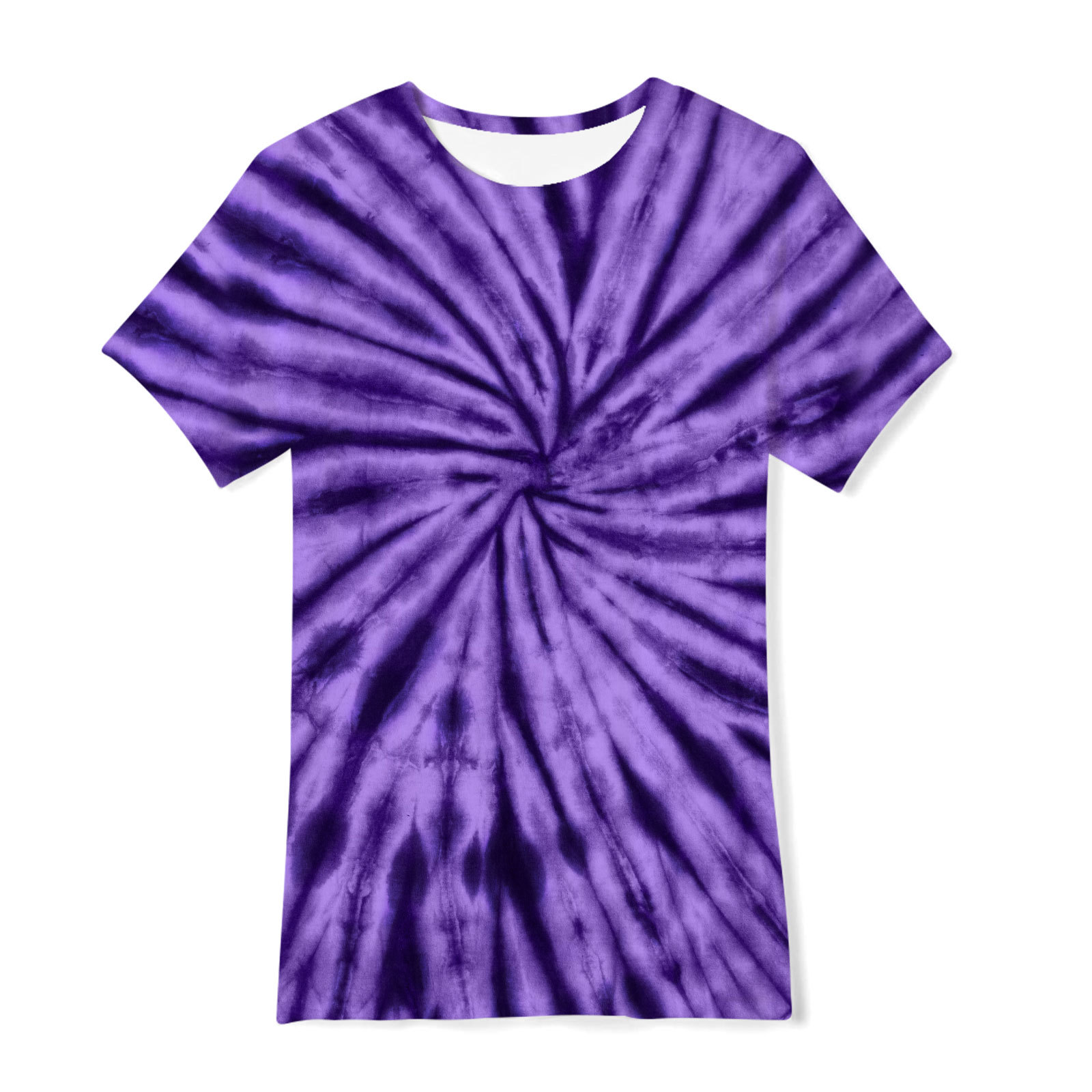 Camiseta de manga corta holgada de verano con pigmento de siete colores para niños, con estampado digital 3D de comercio exterior transfronterizo.