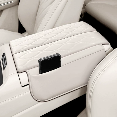 Armrest box pad armrest box cover central storage - lynkick-09-ivory-rice