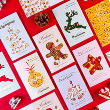创意圣诞节烫金立体圣诞贺卡礼物卡通祝福小卡片高级信封贺卡套装