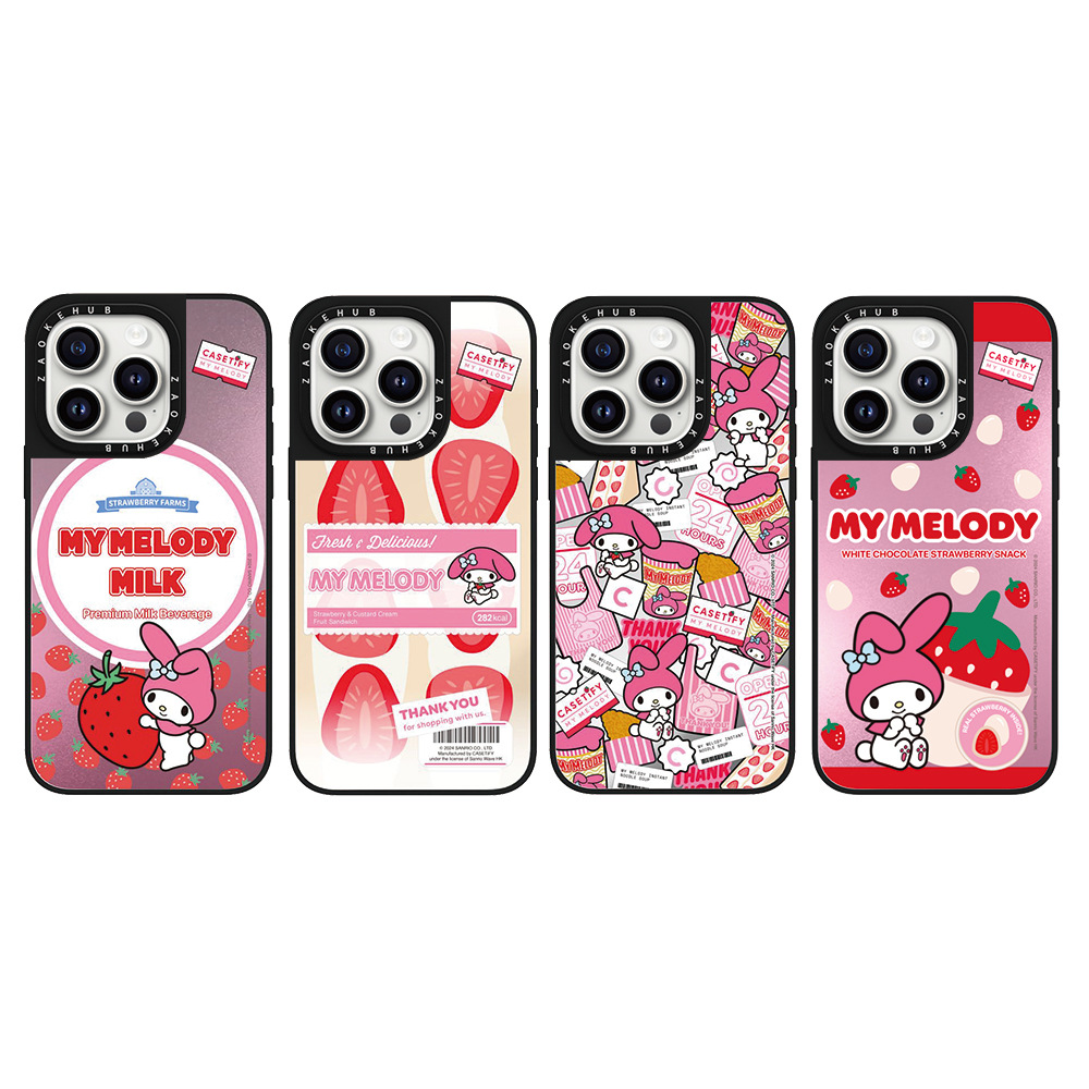 산리오 마이멜로디 거울 자석 아이폰 케이스 iPhone 16 Pro Max 15 14 하드 케이스