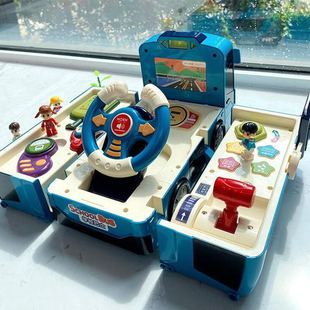 Children's boy bus baby deformation bus toy car large oversized door multi-function car supply