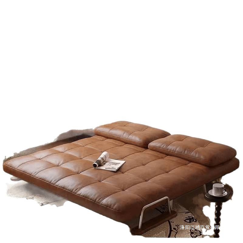 Sofá cama de una sola persona plegable de doble propósito estilo medieval pequeño tipo de casa sofá de madera maciza retráctil estudio balcón cama de almuerzo