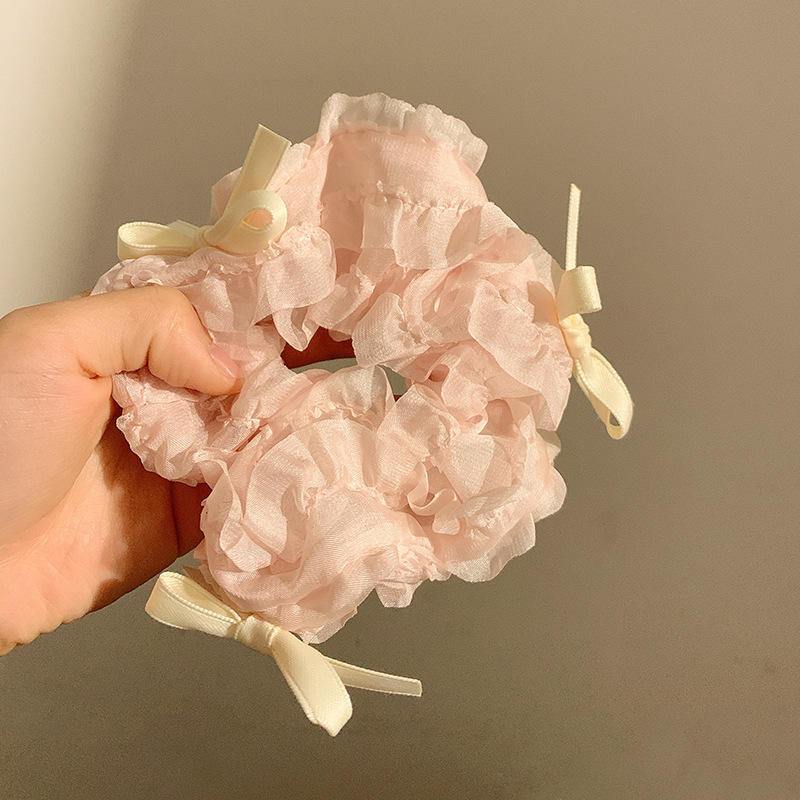 芭蕾风扎发大场发圈女甜清新甜美头绳发绳高级感头花皮筋发饰头饰|undefined