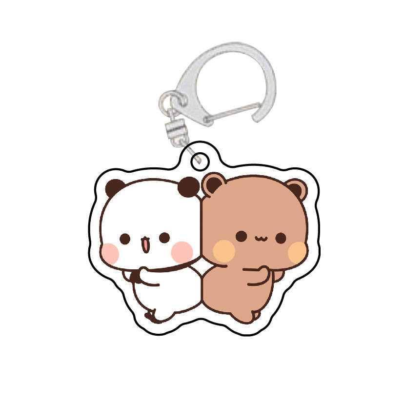 Cute pequeño dos tecidos de tela un dos colgantes acrílicos estudiantes caricaturas personales mochila colgar decoración personalizada image 18