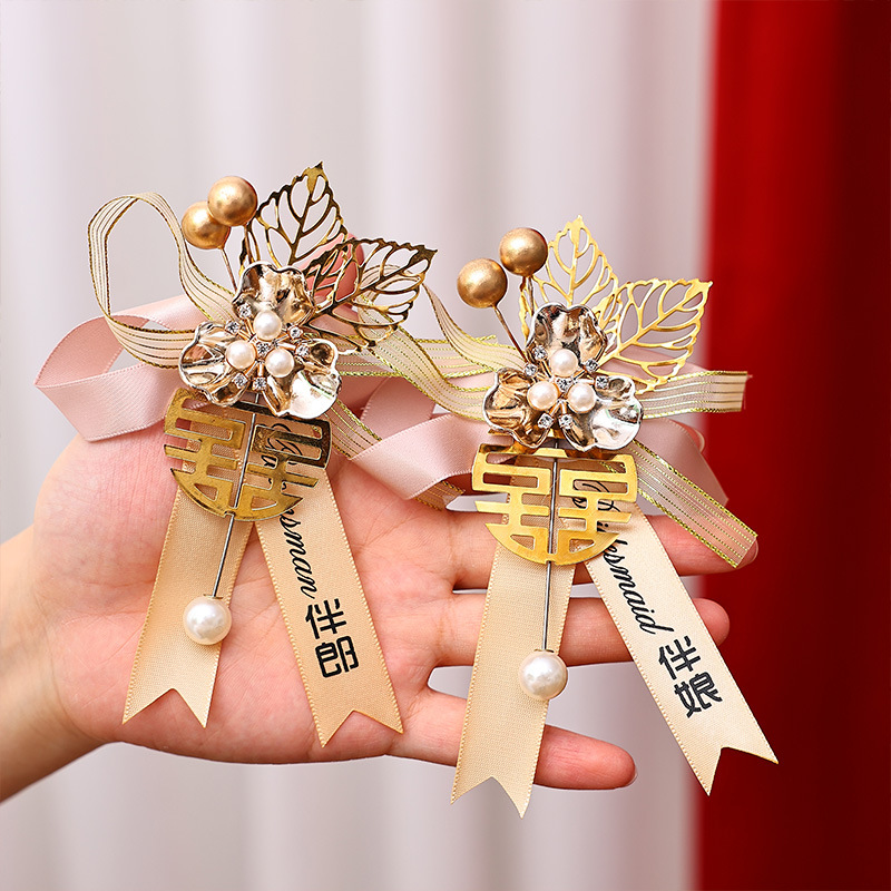 Boutonnière de boda, flor de boda para el novio, broches para la novia y las damas de honor, corsages, flores de bienvenida para los padres, artículos familiares, hechos a mano. image 7