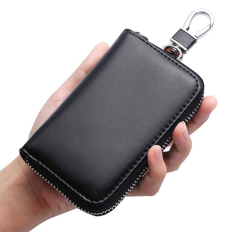 Factory direct sale key bag for men, zippered large-capacity car key bag, business waist-hanging convenient key bag for women
