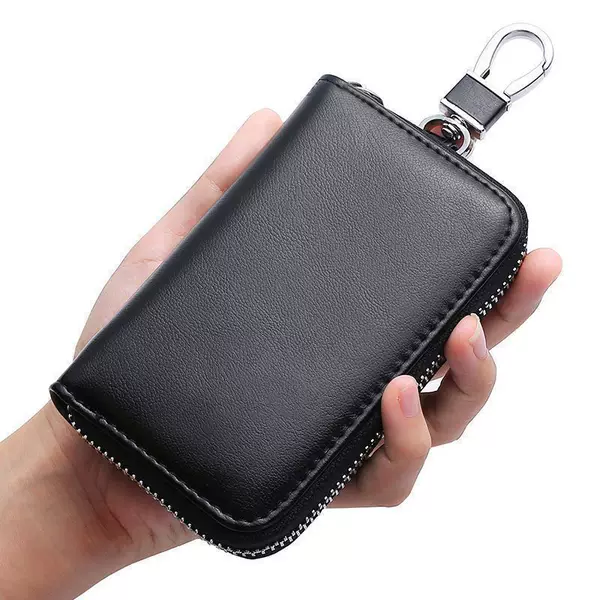 Factory direct sale key bag for men, zippered large-capacity car key bag, business waist-hanging convenient key bag for women