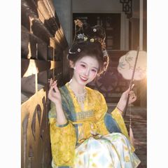 新しい漢服月桂樹復元刺繍唐製胸仙デイリーブロークンスカート漢服春夏スーツ人気の薄いスタイル