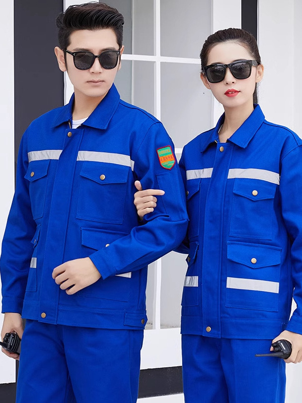 Algodón grueso ignífugo conjunto de ropa de trabajo hombre soldador anti-escaldado ropa de trabajo de alta temperatura fábrica de acero personalizada