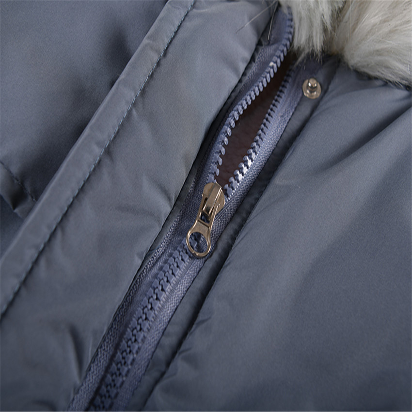 New Korean Style Girls' Mid Length Parka Coat With Drawstring Waist And Thick Cotton Coat_voghion.com