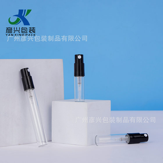 in stock perfume sample spray transparent glass bottle spiral mouth bayonet spray bottle perfume bottle