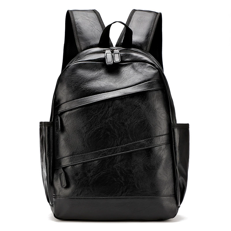 Backpack, polyurethane, Korean style, simple elegant design, lightweight, 2 colors