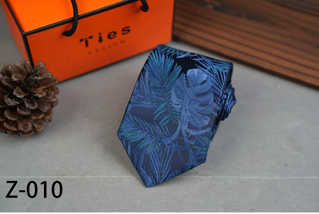 Retro Flowered Tie, Classic Leisure Accessory, 8 cm Width, Patterned Jacquard