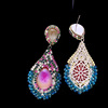 Earrings, advanced retro crystal, European style, high-quality style, light luxury style