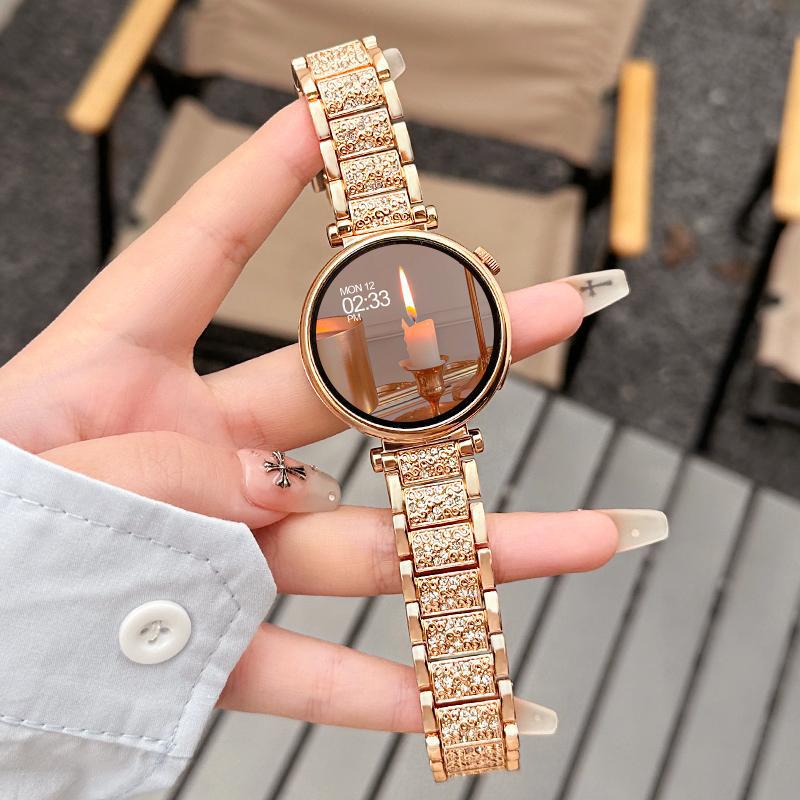 Light Luxury Metal Diamond-Encrusted Baby's Breath Women's Smart Watch