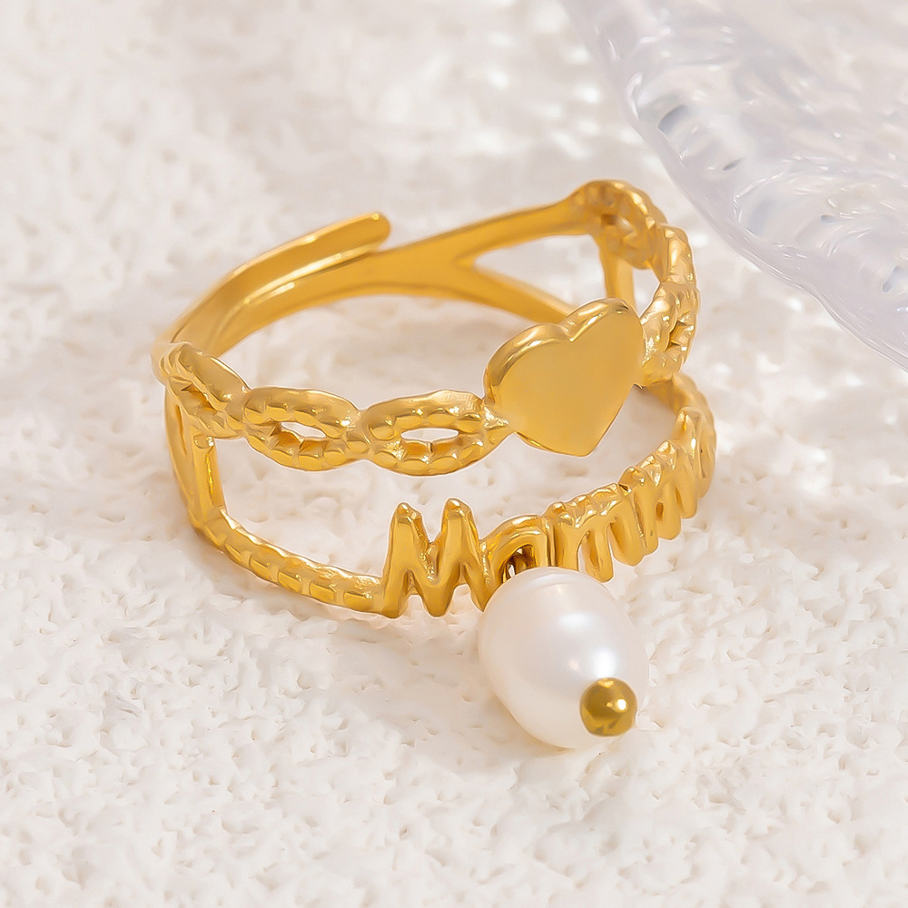 5g Weight Open Rings Classification One Size Ring Size 1 Piece Quantity Banquet, Tea Party Occasion 304 Stainless Steel Material Heart Shape Pattern Women's Gender Plating Design Lady Style Wholesale Jewelry Lady Heart Shape 304 Stainless Steel Plating Open Rings 4