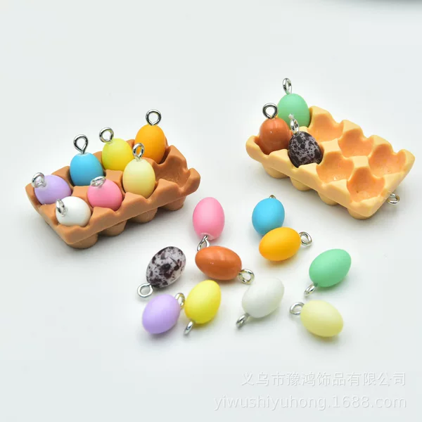 Miniature Realistic Colored Egg Earrings, Goose Egg Pendants, Quail Egg Necklaces, DIY Handmade Jewelry Accessories