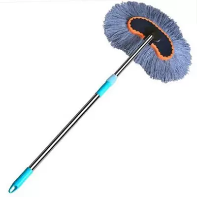 Telescopic car wash mop long rod soft brush car mop cleaning car mop car wash artifact car cleaning supplies mop cloth (Car cleaning tools) - 1-cotton-thread-car-wash-brush