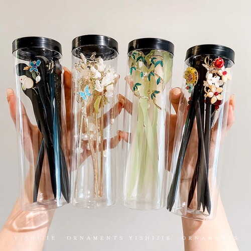 White magnolia hairpin, ancient style women's high-end hairpin, new Chinese style temperament, Hanfu, cheongsam, hairpin, step-shaking hair accessory