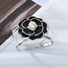 Korean spring personality natural simple three -ring silk scarf buckle creative versatile diamond chest flower dual -use scarf buckle brooches