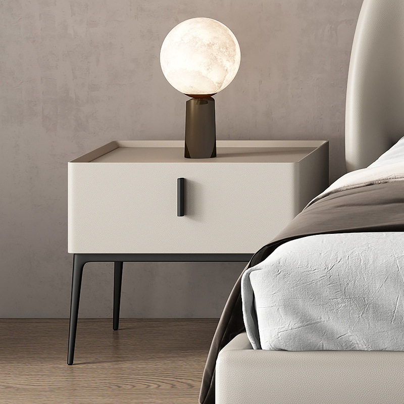 Italiano minimalista mesita de noche simple pequeño cajón único mesita de noche gabinete de almacenamiento combinación 2023 Nuevo